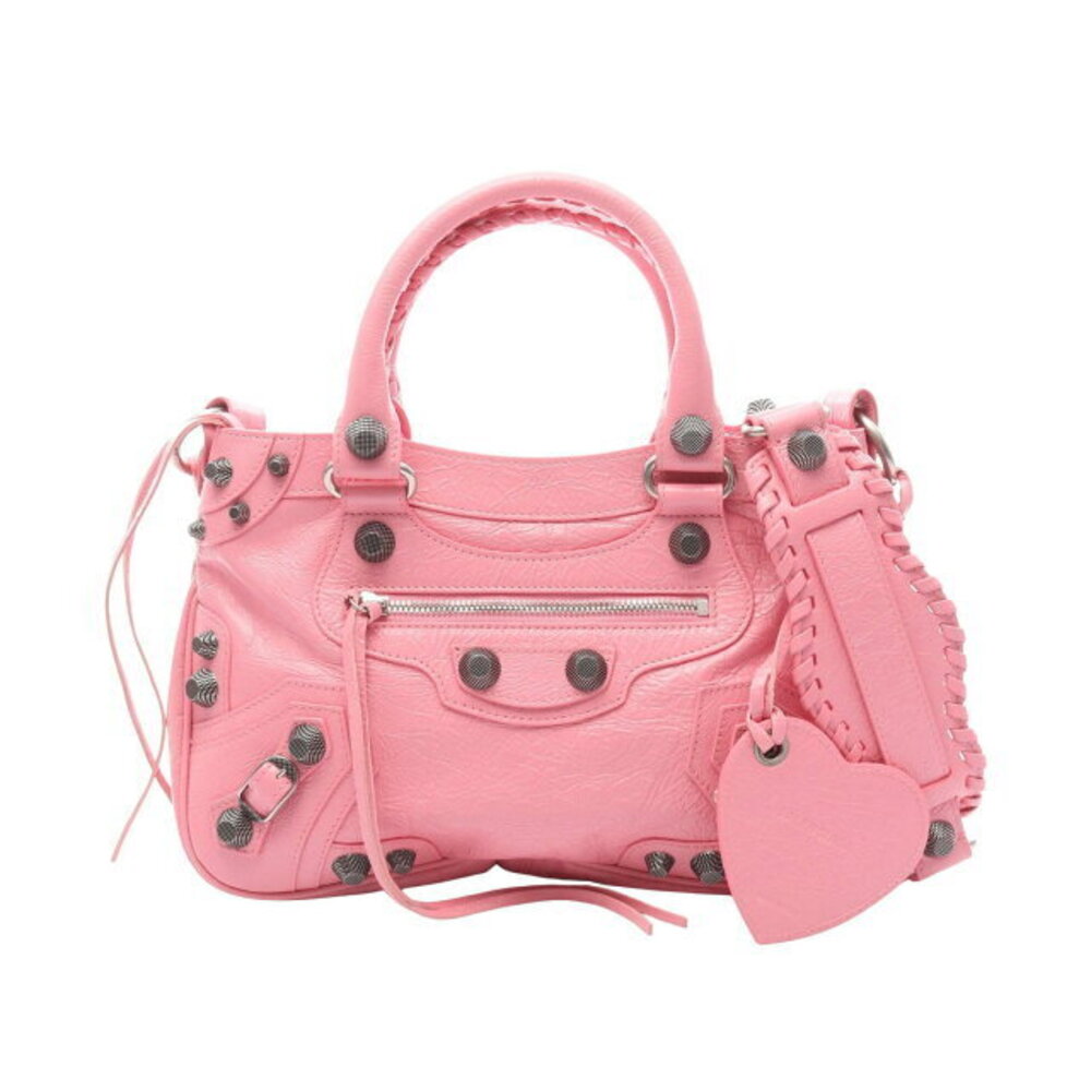 Balenciaga Neo Cagole Tote Handbag Leather Pink